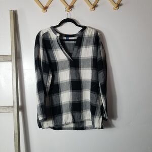 OLD NAVY WOMEN'S V-NECK BLOUSE WITH POCKETS SIZE MEDIUM TALL